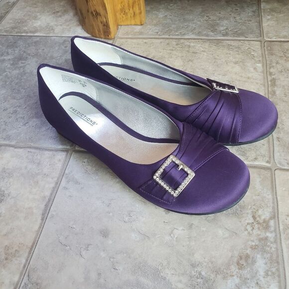 Predictions Purple Satin Flats Women's Size 7.5 - Picture 4 of 7